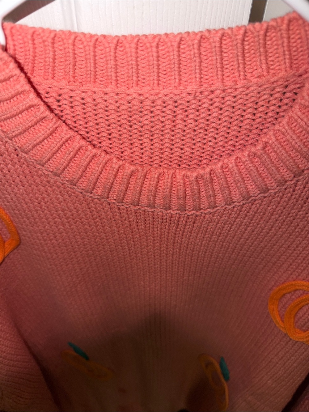Zenana Pumpkin Embroidered Crewneck Sweater - Picture 2 of 4